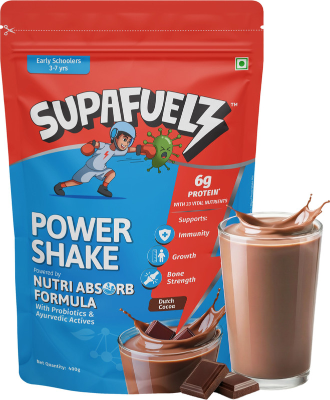 Supafuelz Kids 3-7 Years Power Shake | Daily Nutrition|Strength & Growth |(400 g)
