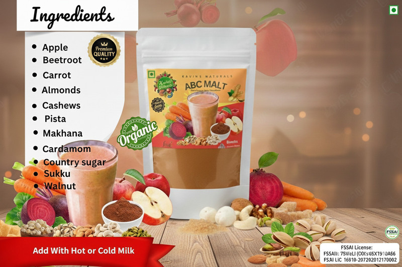 Kavins Naturals ABC Malt Powder - 250GM(250 g)