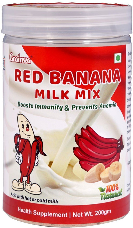 grainva Red Banana Malt | Rich In Anti Oxidants | For Kids & Adults(200 g)