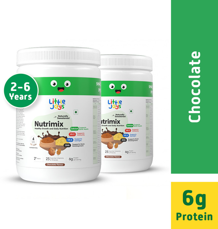 Little Joys Nutrimix Lite for Kids 2-6 years | Chocolate Flavour| Better Immunity & Strength(3 x 350 g)