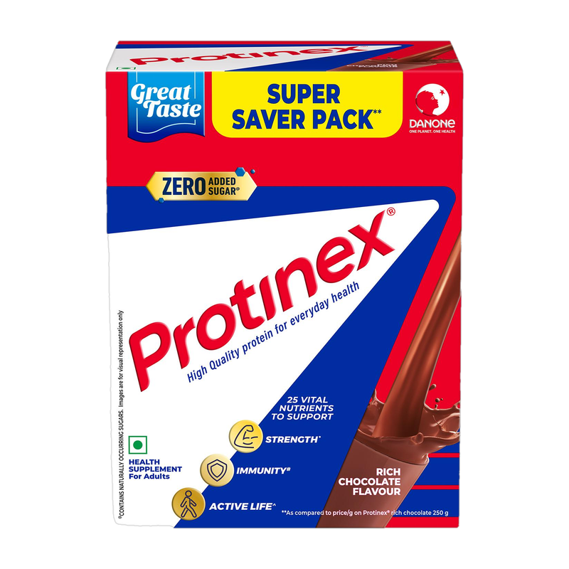 Protinex Rich chocolate | 40% daily protein with 200ml milk | Strong muscles | Zero sugar(750 g)