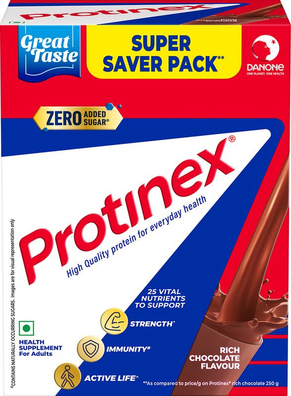 Protinex Rich chocolate | 40% daily protein with 200ml milk | Strong muscles | Zero sugar(750 g)