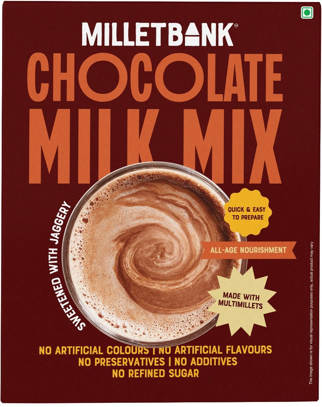 Millet Bank Millet Chocolate Milk Mix ,Sweetened with Jaggery(250 g)