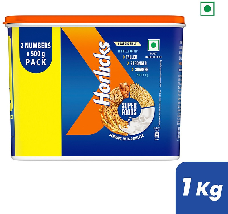 HORLICKS Nutrition Drink Plastic Container with Super Foods(1 kg)