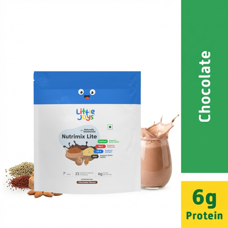 Little Joys Nutrimix Lite For Kids 7-12 Yrs | Improves Immunity & Gut Health| Vanilla Flavor(1 kg)