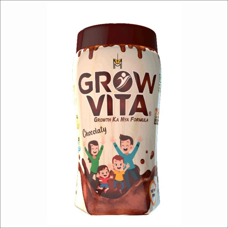 Grow Vita Growth ka Naya Formula Nutrition Malt Base Milk Food Essential Nutrients Available(500 g)