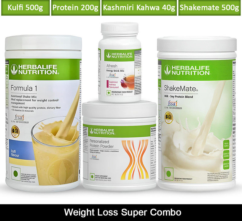 Herbalife Nutrition Weight Loss F1 Paan 500g, Protein 200g, Kashmiri Kahwa 40g, Shakemate 500g(4 x 312.5 g)