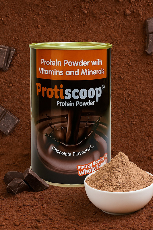 PROTISCOOP PROTEIN POWDER Chocolate Flavour | Pack of 1 Tin(200 g)