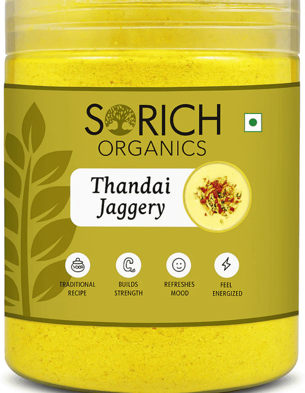 Sorich Organics Jaggery Thandai Mix |Traditional Drink | Refreshing & Nutritious Summer Beverage(300 g)