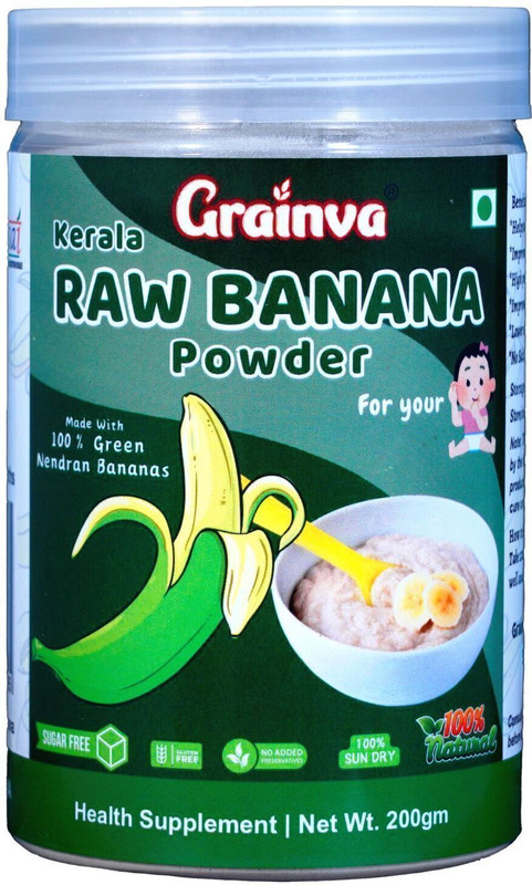 grainva Raw Banana Powder For Babies From Kerala|No Preservatives|No Milk|No Added Sugar(200 g)