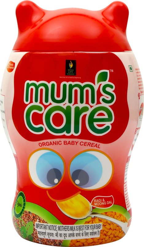 BRITISH LIFE SCIENCES PVT LTD Mums Care Organic baby cereal For 6 months Source of Protein&Fiber Rice&Moongdal(300 g)