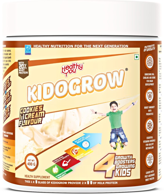 HEALTHY YOU Kidogrow Chocolate Flavored Drink for Kids | Protein Shake for Children(400 g)