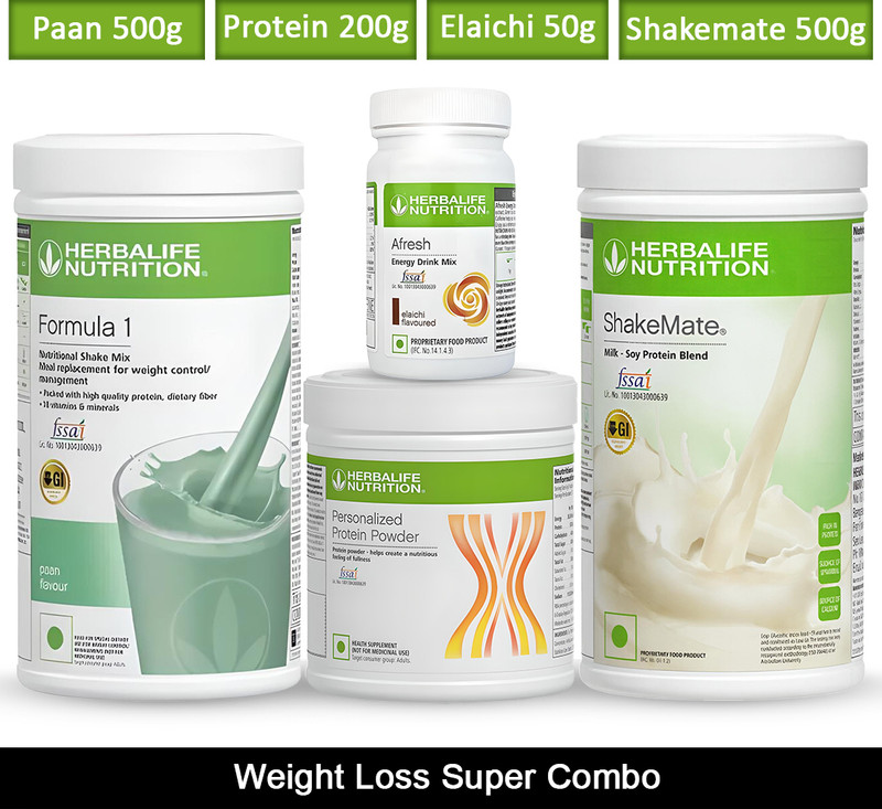 Herbalife Nutrition Weight Loss F1 Chocolate 500g, Protein 200g,Tulsi 50g, Shakemate 500g(4 x 312.5 g)