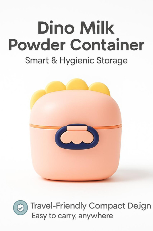 Sprout Kidz by Sprout Kidz Dino Milk Powder Container - Cute & Safe Baby Milk Powder Container(Pack of 1, Pink)