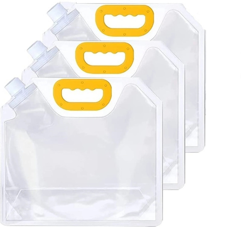 MAHADEV 1.5L Kitchen Storage Bag Grains Rice Moisture-Proof Sealed Bag For Food Storage(Pack of 3, Transparent)