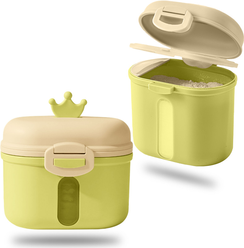 Bembika Milk Powder Storage Container with Scoop and Leveller- Green (240 g)(Pack of 1, Green)
