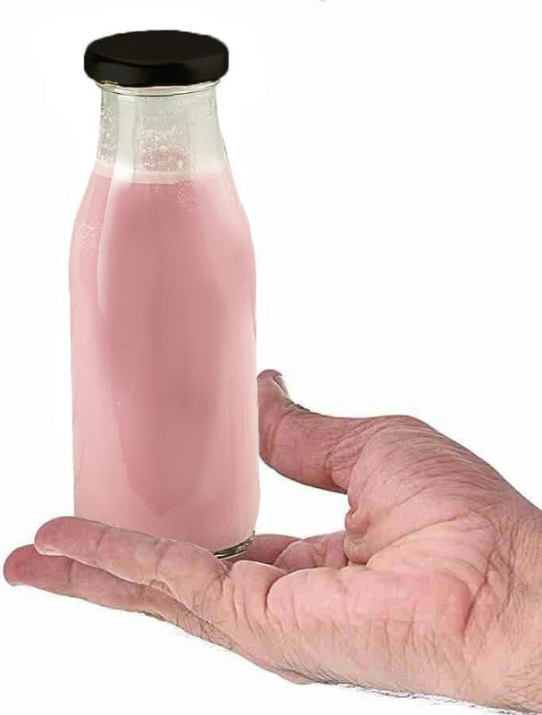 pravia by pravia 200ML Milk Bottle storage and attractive serving of milk and other beverages(Pack of 2, clear)