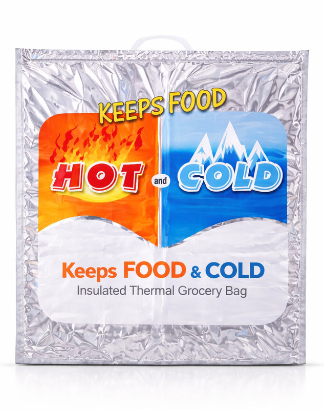 Dhanlskhmii by Generic Insulated Hot & Cold Food Storage Bag Reusable Thermal Grocery Heavy Bag(Pack of 1, Silver)