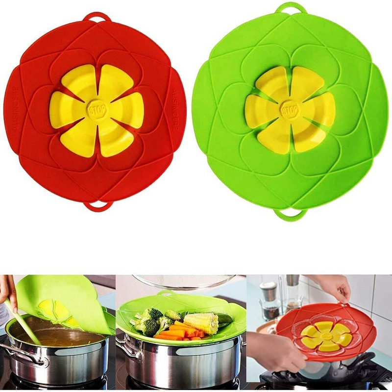 Zuvillica Silicone Lids and Dishwasher Safe, for Home Kitchen(Pack of 2, Multicolor)