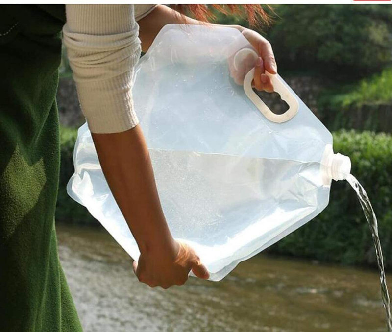 Keetoz 10L Folding Water Carrier: Outdoor Drinking Water Container for Sports,(Pack of 1, White)