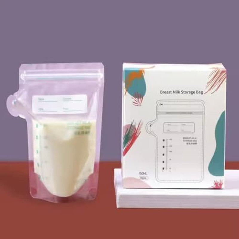 Safe-o-kid Baby Breast Milk Storage Bags,Leak-Proof Disposable Breast Feeding Milk Pouch(Pack of 30, Transparent)