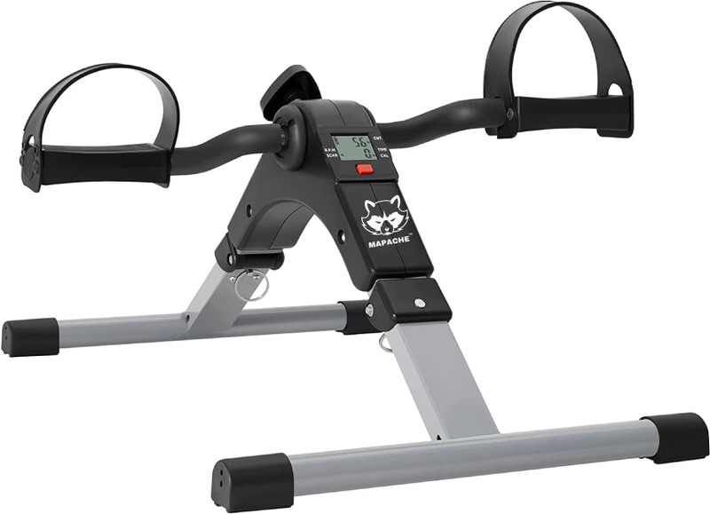 MAPACHE Imported Mini Pedal Cycle for Home Exercises Grey Mini Pedal Exerciser Cycle