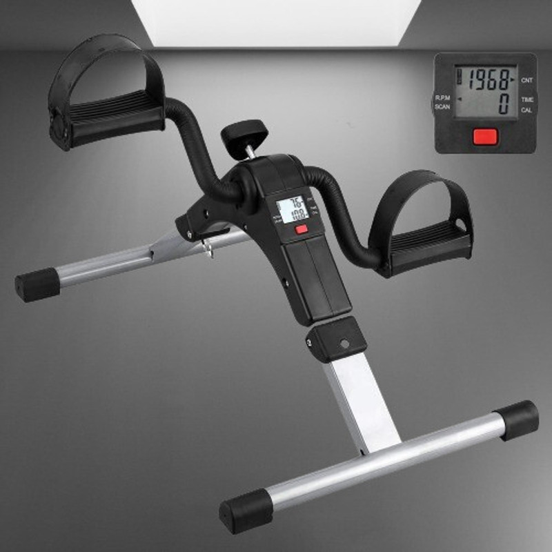 SKYBUCKET Mini Cycle for Home Workout with Fixing Strap & LCD Display Mini Pedal Exerciser Cycle