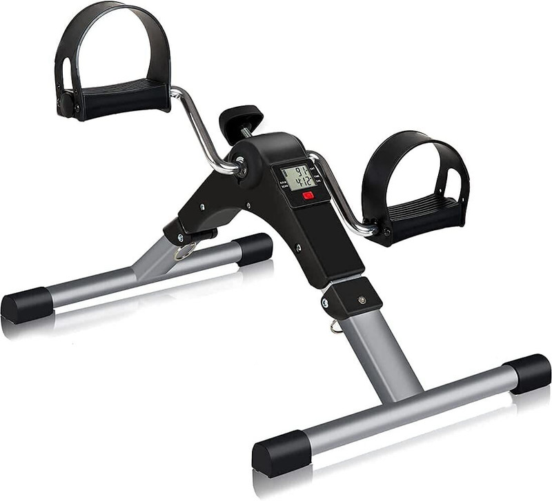 NHP TRADERS Folding Pedal Exerciser, Mini Exercise Bike Under Desk Bike Foot Pedal Exerciser Mini Pedal Exerciser Cycle