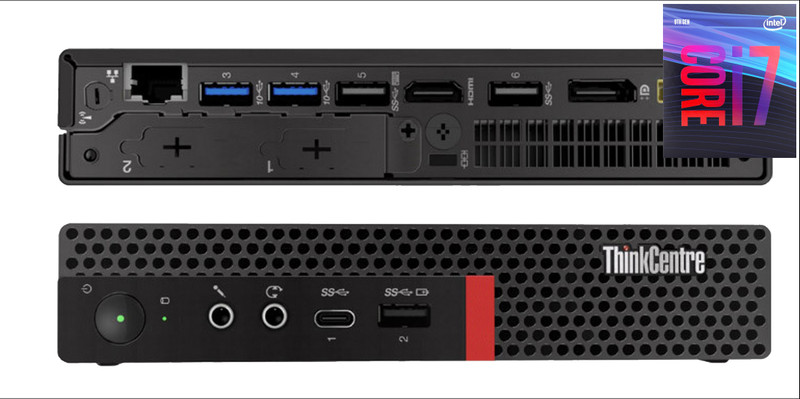 Hayyo ThinkCentre Tiny PC | Core i7 - 9700 Octa-Core [KJW] Core i7-9700 Octa-Core (32 GB RAM/Intel® UHD 4K 630 Graphics/1 TB SSD Capacity/Windows 11 Pro) Microtower with MS Office