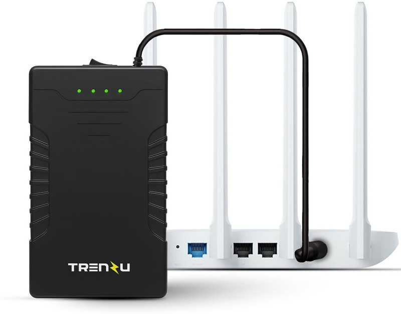 Trenzu Mini UPS for WiFi Router | 6600mAh Battery Backup | Up to 6 Hours Power Backup Power Backup for Router