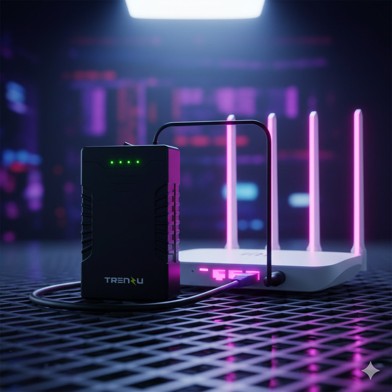 Trenzu Mini UPS for Router | 7800mAh Power Backup | Universal 12V UPS for WiFi Routers Power Backup for Router