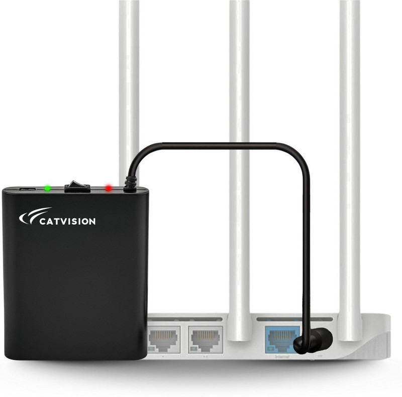 Catvision Mini UPS for Wi-Fi Routers I 2x2000 mAh Battery | Upto 3 Hours | BIS Approved Power Backup for Router