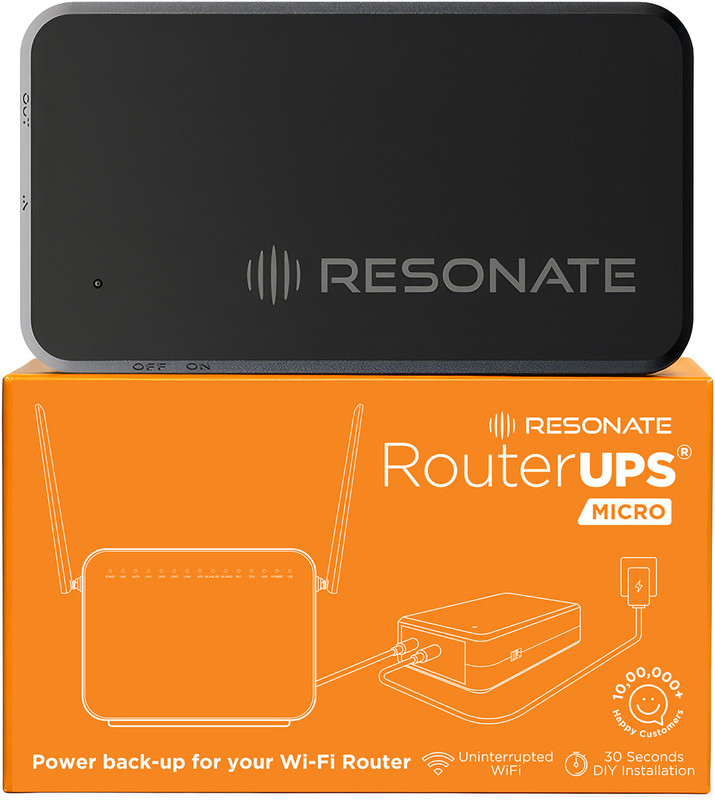 RESONATE RouterUPS Micro CRU12V2A Power Backup for Router