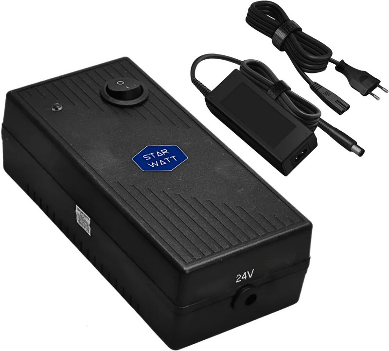 STARWATT 24V 1A Mini UPS Pro | 6x 2600 mAh (15700mAh) Battery | 3-6 Hours Power Backup for Router