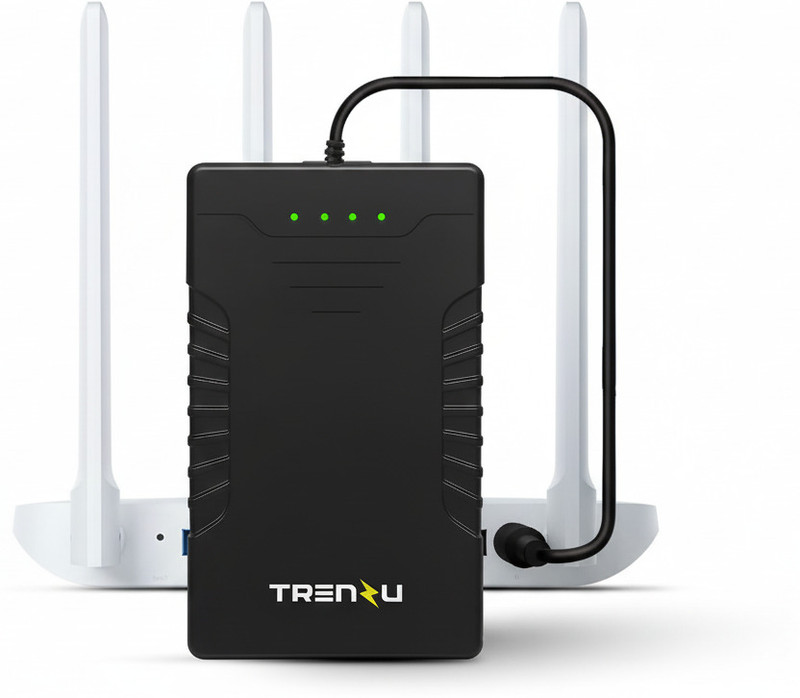 Trenzu UPS for Router & Modem | 7800mAh Battery | 8 Hour Backup | Smart Mini UPS Device Power Backup for Router