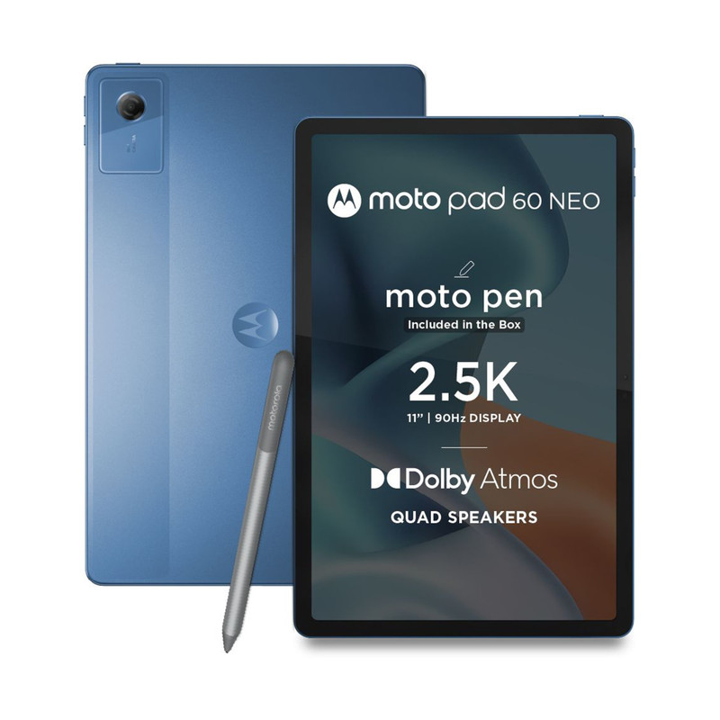 MOTOROLA pad 60 neo 8 GB RAM 128 GB ROM 11 inch with Wi-Fi Only MediaTek Dimensity 6300 Tablet (Malibu Blue)