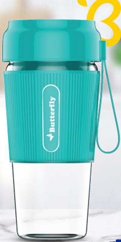 Butterfly Portable Nutri Blender Flash+ Type C Port 300ML Mixer Blender Blade