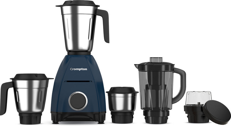 Crompton DX 750 W Juicer Mixer Grinder(ACGM-DX750W 5J | 5 Jars | Blue, Black)
