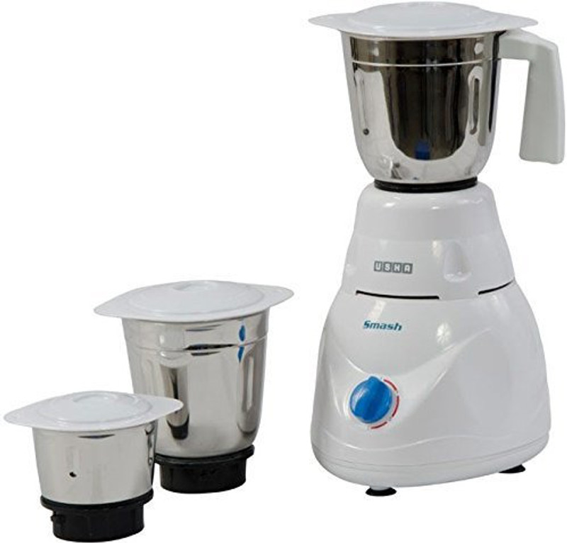 USHA Smash MG-2853 500 Mixer Grinder (3 Jars, White)