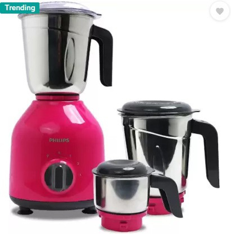 Orient Electric HL7756 (750W) DAILY COLLECTION 750 Mixer Grinder (3 Jars, Pink)