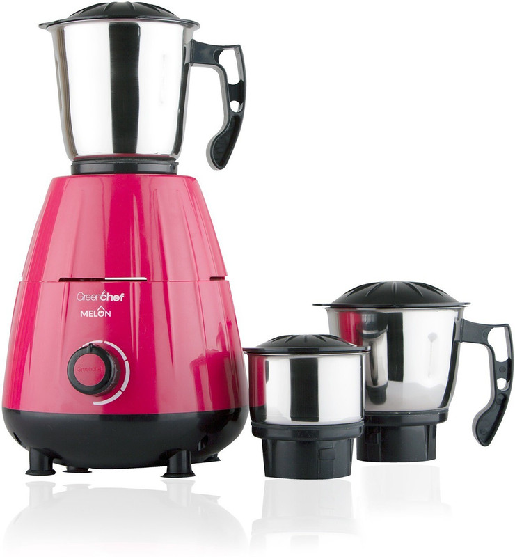 Greenchef Melon 600 W Mixer Grinder(Melon | 3 Jars | Dark pink)