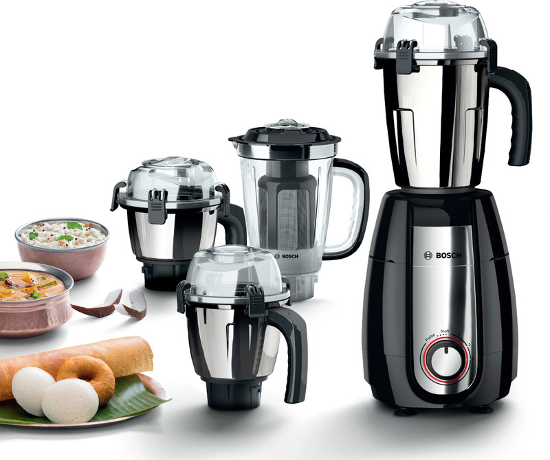 BOSCH TrueMixx Pro 1000 W Mixer Grinder(MGM8842MIN | 4 Jars | Black, Steel)