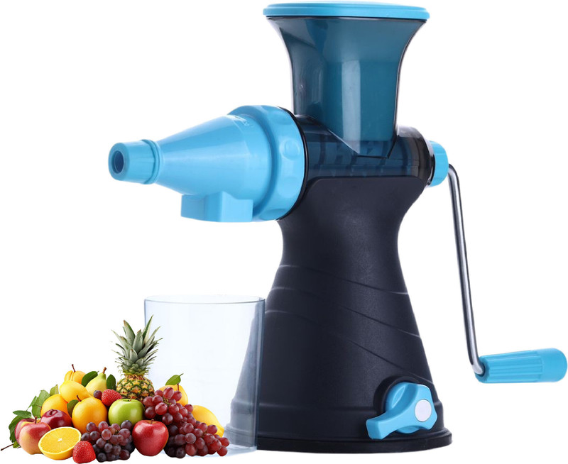 HEXAR Plastic Fruits and Vegetables with Steel Handle and vaccum locking system 25 W Juicer(Juicer | 2 Jars | Blue)
