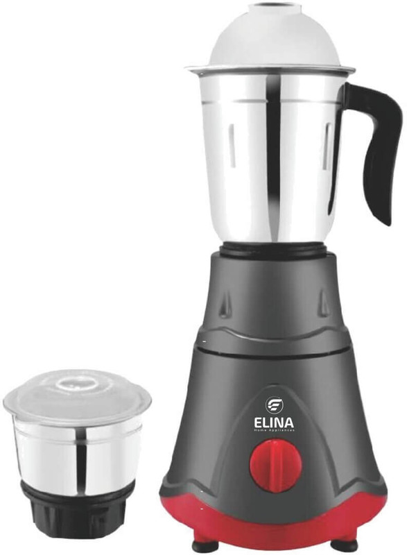 elina home appliances Silent 2 Jar 500 W Mixer Grinder(EHA-MG50-2JB | 2 Jars | Black)