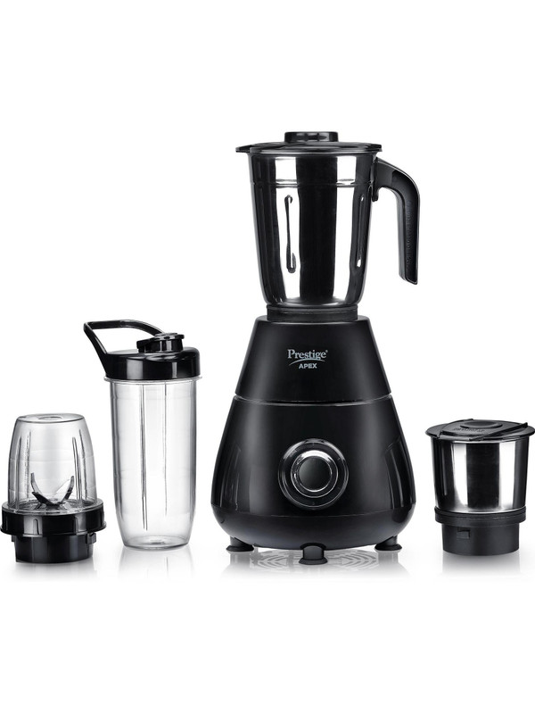 Prestige 43171 500 W Mixer Grinder(Apex Blendo 2 Full Size Stainless Steel Jar|2 Nutri-Blend Jar | 4 Jars | Black)