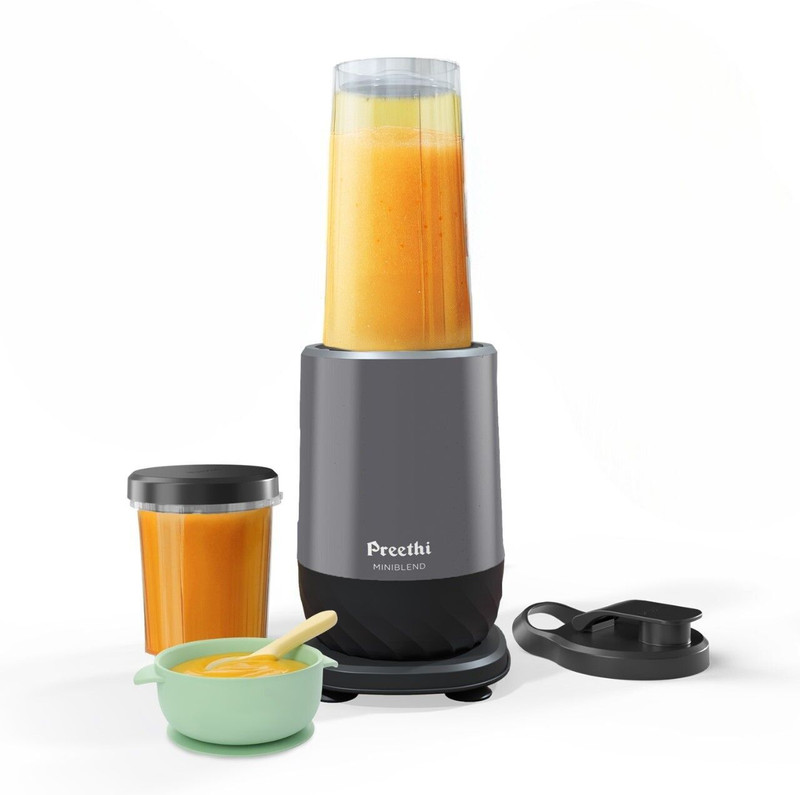Preethi Mini Blend 300 W Mixer Blender(MB 001 | 2 Jars | Black, Grey)