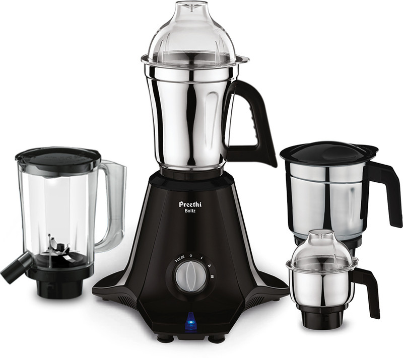 Preethi Boltz 1000 W Juicer Mixer Grinder(MG288 | 4 Jars | Black)