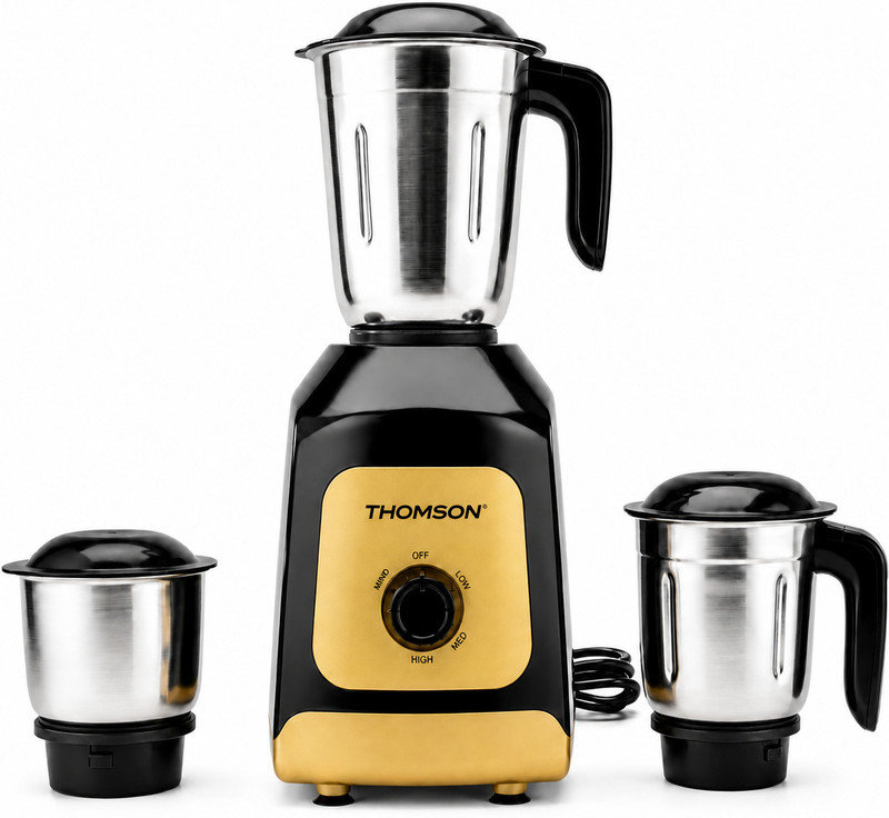 Thomson Kitchen Master 500 W Juicer Mixer Grinder(3 Jar KitchenMaster 500W | 3 Jars | Black & Golden)