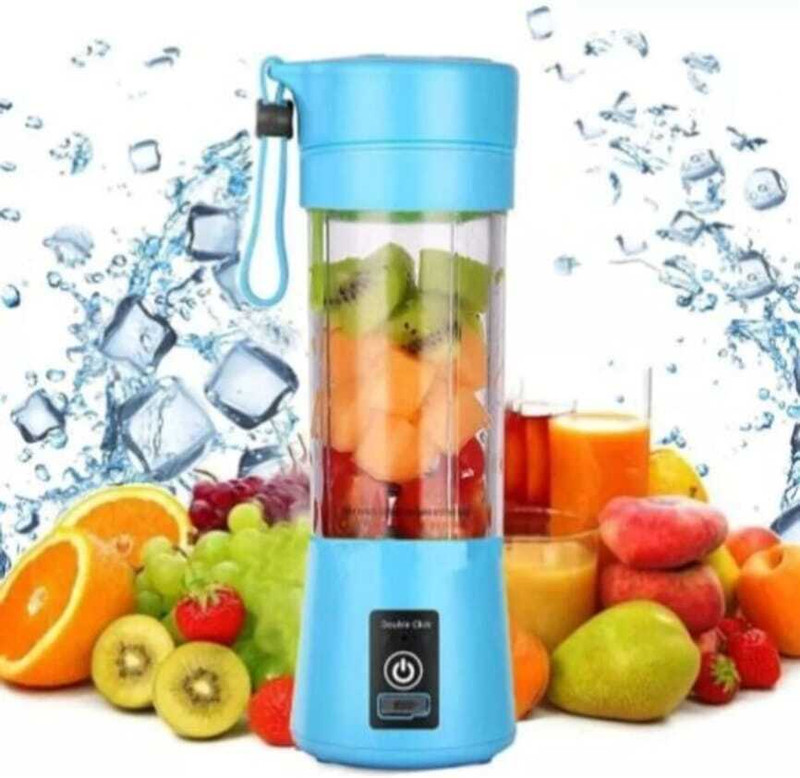 MAHNOOR ENTERPRISES Portable blender for smoothie, rechargeable juicer bottle, mini travel blender, 230 W Juicer(Portable blender for smoothie, rechargeable juicer bottle, mini travel blender, | 1 Jar | Blue)