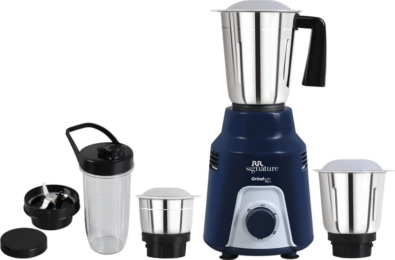 RR Grindsure DLX+ 500 W Mixer Grinder(Grindsure DLX+ | 4 Jars | Blue)